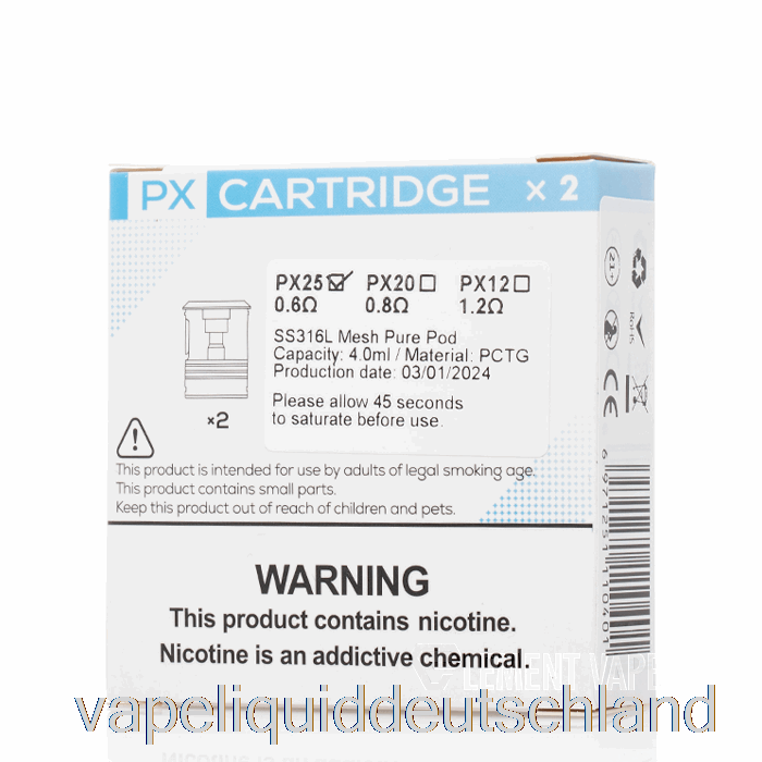 Yihi Sxmini Puremax Px Ersatzkapseln 0,6 Ohm Px25 Vape Liquid